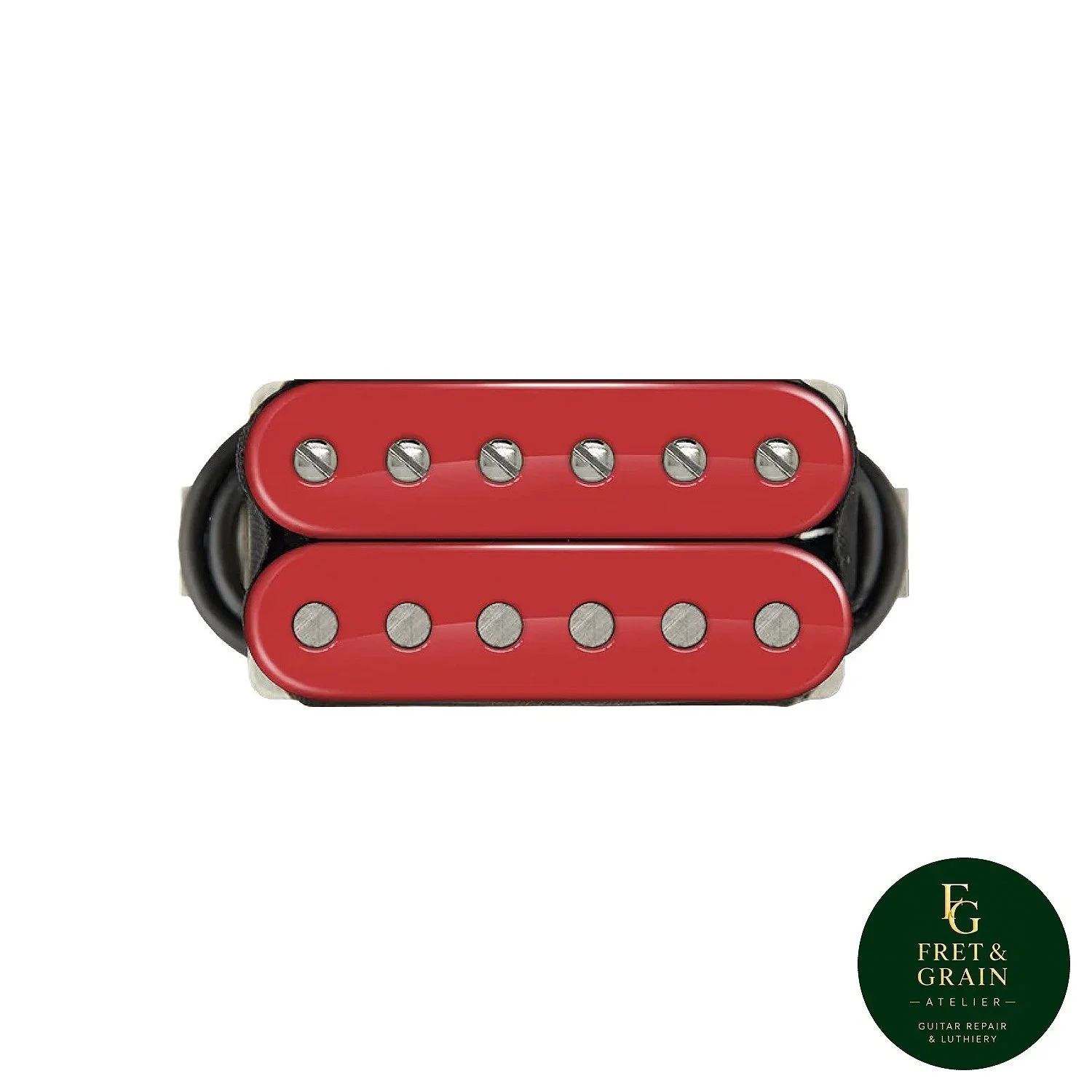 Bare Knuckle ABRAXAS Humbucker Pickup - Neck - Open Red - Nickel